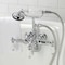 Kingston Brass CA24T1 3-3/8" Tub Wall Mount Clawfoot Tub Faucet with Hand Shower, Polished Chrome CA24T1 - alternate 3